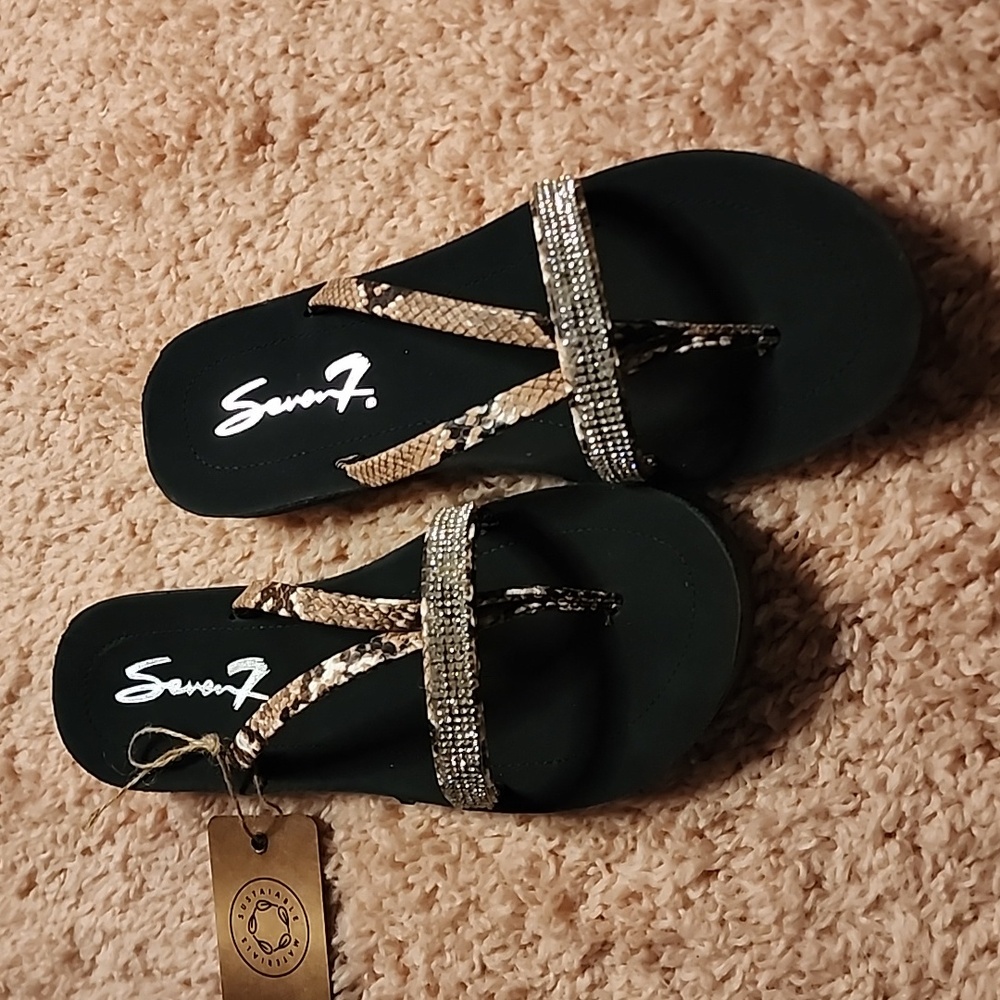 Seven Snake Sequin Sandals